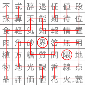 漢字しりとり迷路 問題no3059の答え